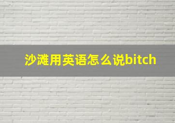 沙滩用英语怎么说bitch