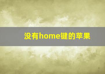 没有home键的苹果