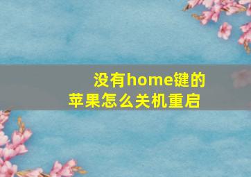 没有home键的苹果怎么关机重启