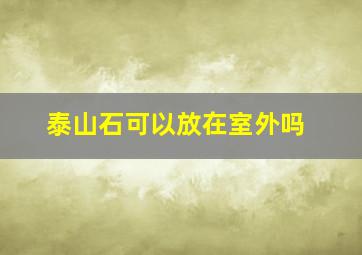 泰山石可以放在室外吗