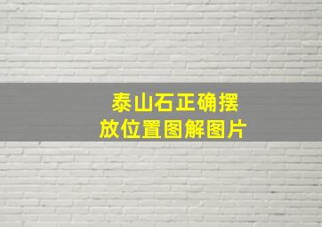 泰山石正确摆放位置图解图片