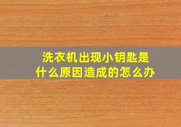 洗衣机出现小钥匙是什么原因造成的怎么办