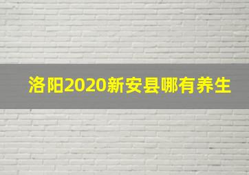 洛阳2020新安县哪有养生