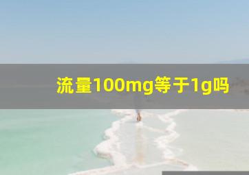 流量100mg等于1g吗