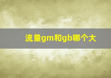 流量gm和gb哪个大