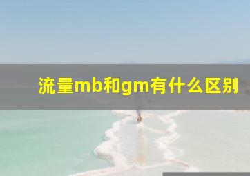 流量mb和gm有什么区别