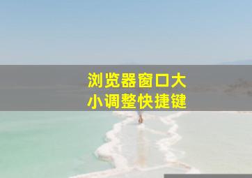 浏览器窗口大小调整快捷键