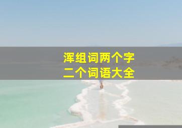 浑组词两个字二个词语大全