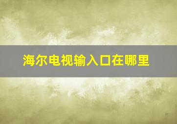 海尔电视输入口在哪里