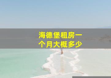 海德堡租房一个月大概多少