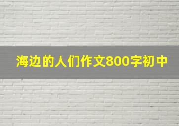 海边的人们作文800字初中