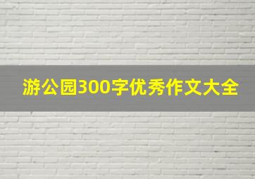 游公园300字优秀作文大全