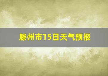 滕州市15日天气预报