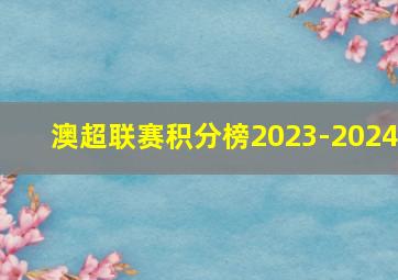 澳超联赛积分榜2023-2024