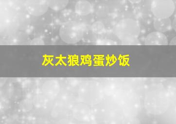 灰太狼鸡蛋炒饭