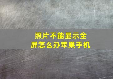 照片不能显示全屏怎么办苹果手机