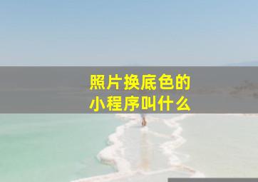 照片换底色的小程序叫什么