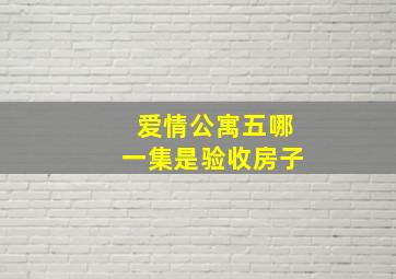 爱情公寓五哪一集是验收房子