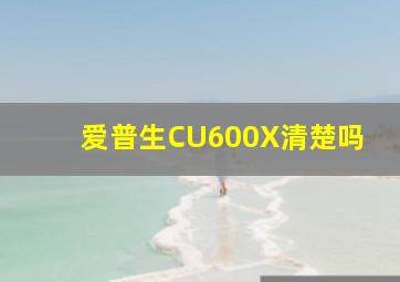 爱普生CU600X清楚吗