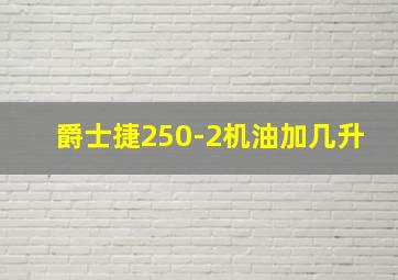 爵士捷250-2机油加几升