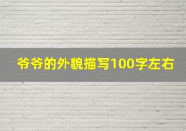 爷爷的外貌描写100字左右