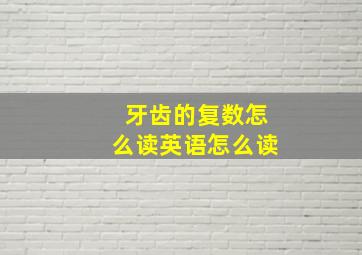 牙齿的复数怎么读英语怎么读