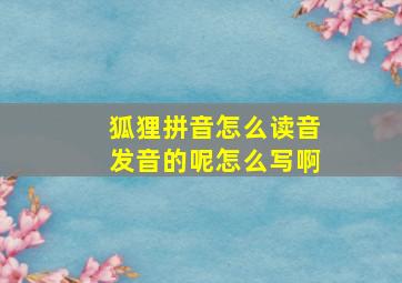 狐狸拼音怎么读音发音的呢怎么写啊