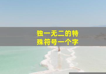 独一无二的特殊符号一个字