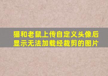 猫和老鼠上传自定义头像后显示无法加载经裁剪的图片