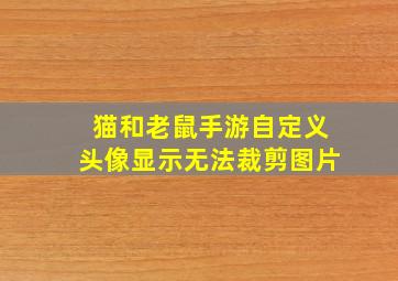 猫和老鼠手游自定义头像显示无法裁剪图片