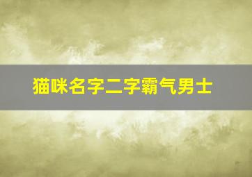 猫咪名字二字霸气男士