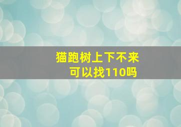 猫跑树上下不来可以找110吗