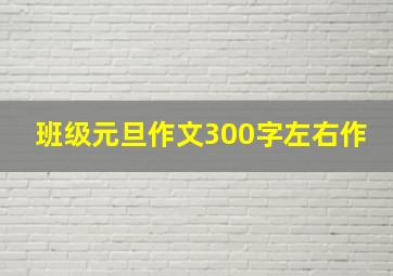 班级元旦作文300字左右作