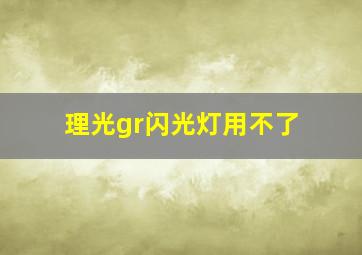 理光gr闪光灯用不了