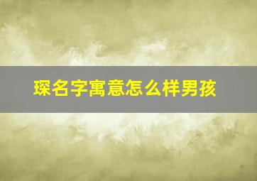 琛名字寓意怎么样男孩