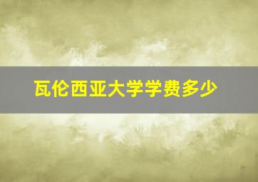 瓦伦西亚大学学费多少