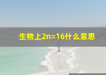 生物上2n=16什么意思