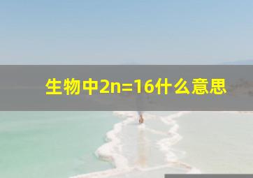 生物中2n=16什么意思