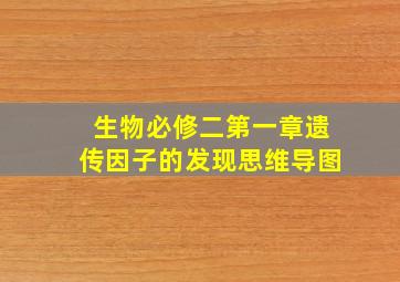 生物必修二第一章遗传因子的发现思维导图