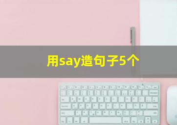 用say造句子5个