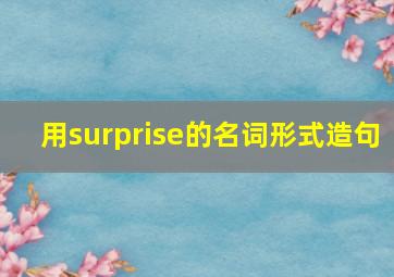 用surprise的名词形式造句