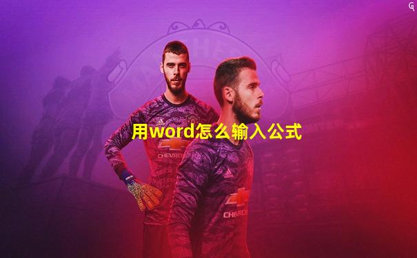 用word怎么输入公式