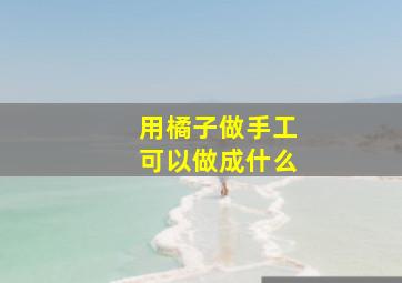 用橘子做手工可以做成什么