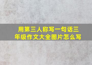 用第三人称写一句话三年级作文大全图片怎么写