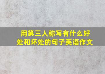 用第三人称写有什么好处和坏处的句子英语作文