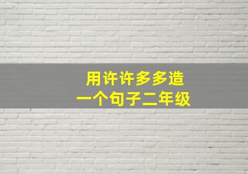 用许许多多造一个句子二年级