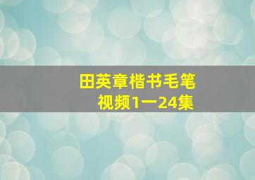 田英章楷书毛笔视频1一24集