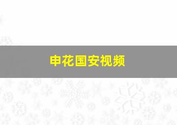 申花国安视频