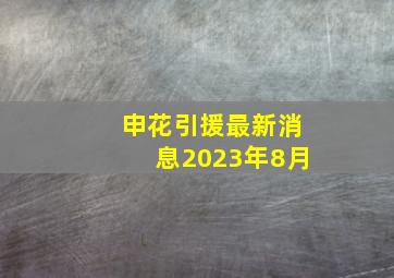 申花引援最新消息2023年8月