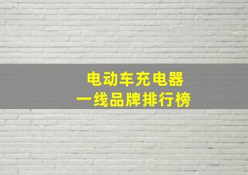 电动车充电器一线品牌排行榜